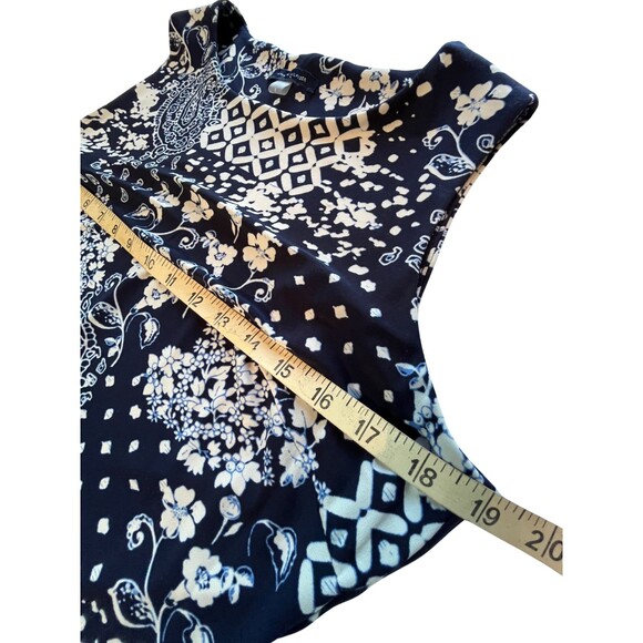 Tommy Hilfiger Dress Navy Patchwork Sleeveless Knee Length Jersey‎ Knit Sheath 8 - Picture 6 of 10